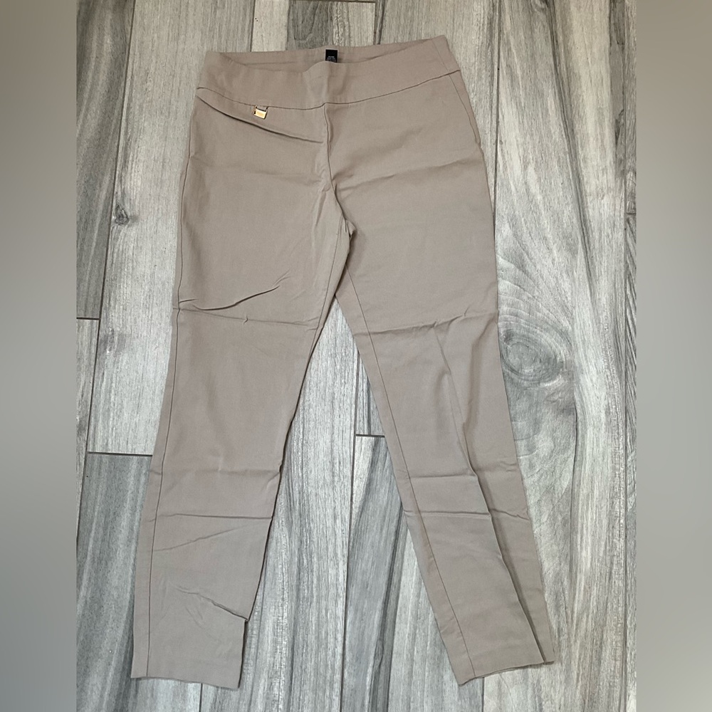 Amalfi stretch pants, khaki, size 12